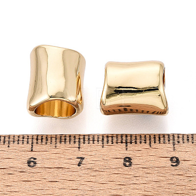 Rack Plating Alloy Large Hole Beads PALLOY-T091-45G-1