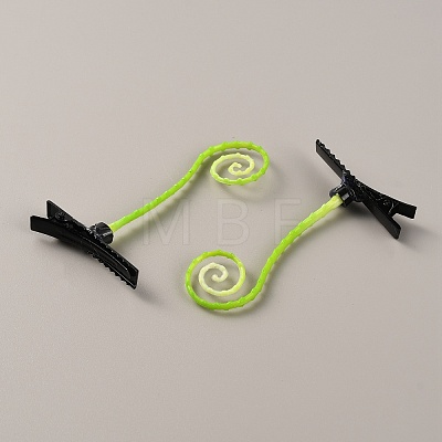 Bean Sprout Plastic Alligator Hair Clips PHAR-WH0017-05R-1