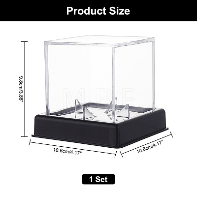 Square Transparent Acrylic Golf Ball Display Case AJEW-WH0323-05A-1