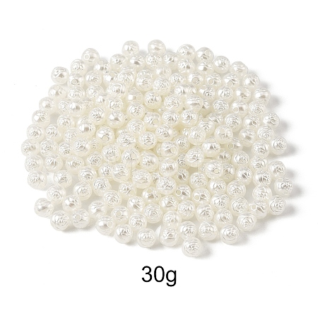 Pearlized Opaque Acrylic Beads OACR-YW0003-70A-1
