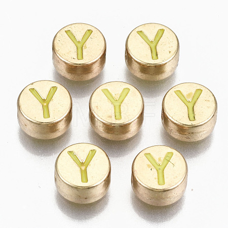 Alloy Enamel Beads X-ENAM-S122-029Y-RS-1