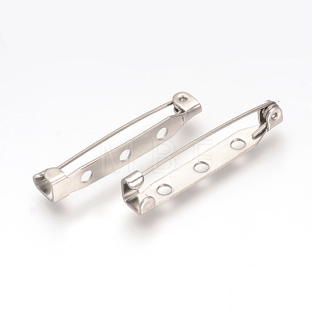 Tarnish Resistant 304 Stainless Steel Pin Brooch Back Bar Findings STAS-Q184-03-1