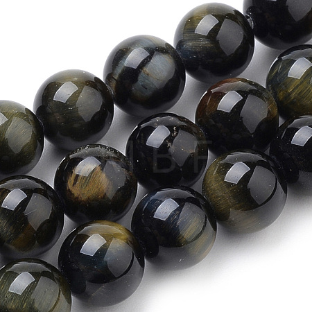 Natural Tiger Eye Beads Strands G-S259-22-6mm-1