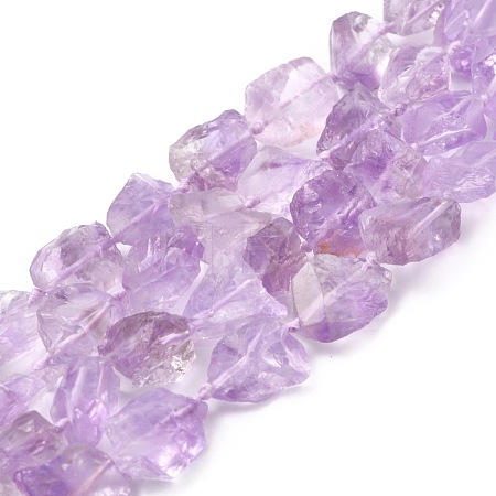 Rough Raw Natural Amethyst Beads Strands G-C069-01-1