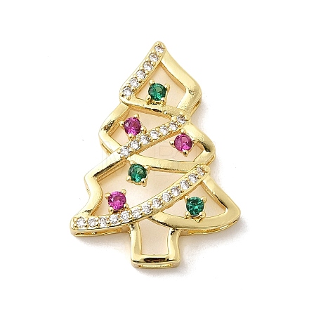 Brass Micro Pave Cubic Zirconia Pendants KK-L258-01G-B01-1
