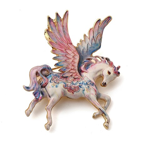 Pegasus Alloy Enamel Pins for Clothes for Women JEWB-F043-03-1