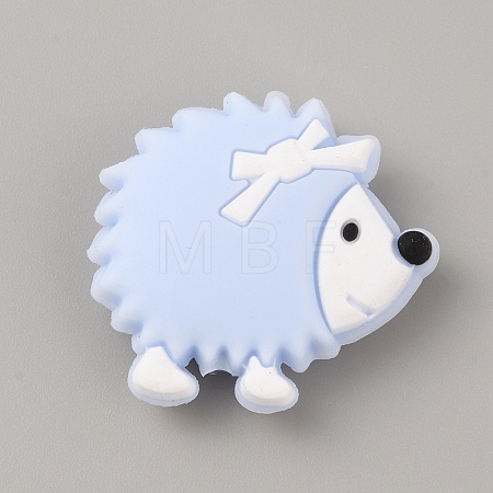 Hedgehog Food Grade Eco-Friendly Silicone Beads SIL-WH0006-17B-1