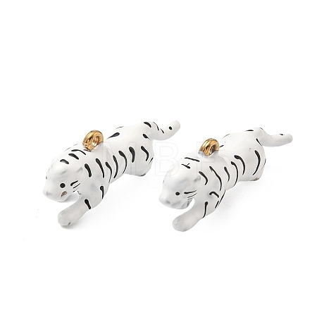 304 Stainless Steel Enamel Pendants STAS-F347-05G-1