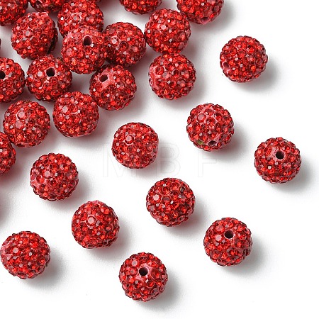 30Pcs Pave Disco Ball Beads RB-YW0001-14E-1