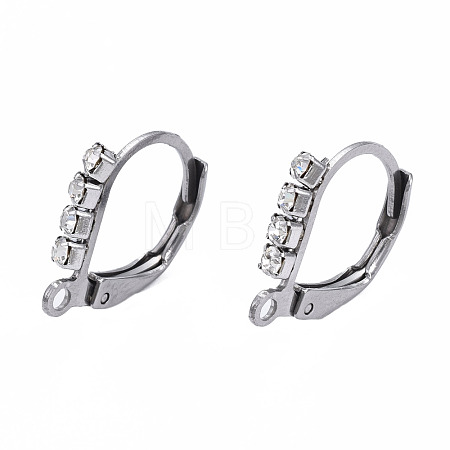304 Stainless Steel Leverback Earring Findings STAS-N092-141-1