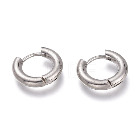 Tarnish Resistant 201 Stainless Steel Huggie Hoop Earrings EJEW-O095-05-01-1