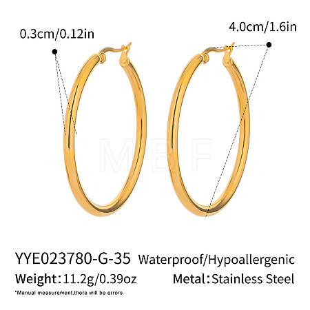 Stainless Steel Hoop Earrings CL5372-5-1