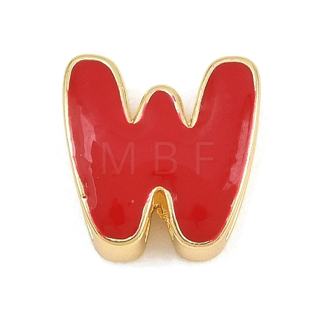 Brass Enamel Beads KK-CBA3FD6-08W-G-1