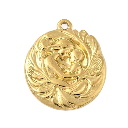 Mother's Day 304 Stainless Steel Pendants STAS-D376-22G-1