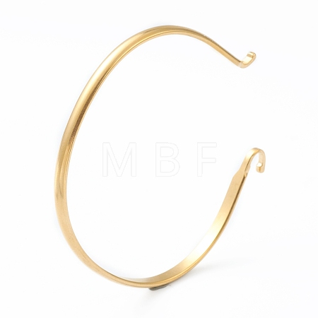 Ion Plating(IP) 304 Stainless Steel Cuff Bangle Making STAS-H154-01G-1