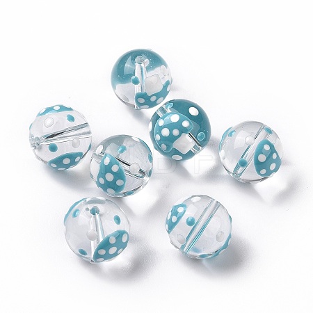Glass with Enamel Beads LAMP-P058-01A-1