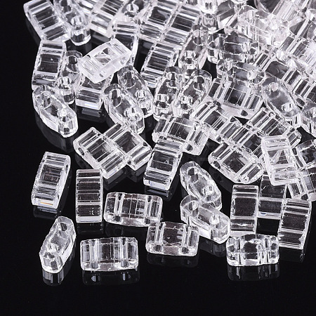2-Hole Glass Seed Beads SEED-T003-01B-02-1