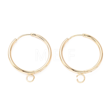 201 Stainless Steel Huggie Hoop Earring Findings STAS-P283-01N-G-1