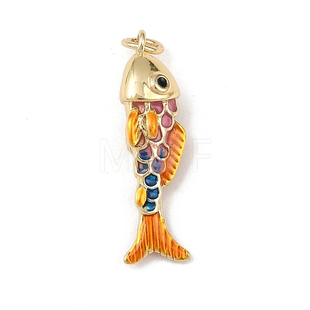 Brass Enamel Pendants KK-L255-03G-A02-1
