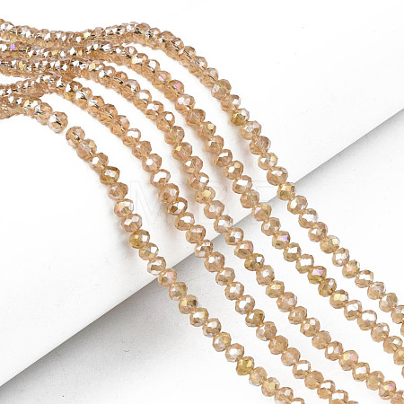 Electroplate Glass Beads Strands EGLA-A034-T4mm-B23-1