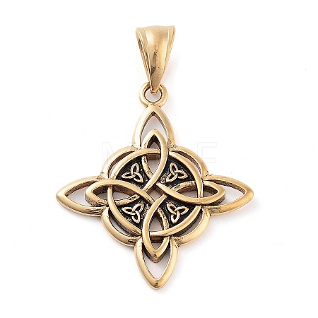 Ion Plating(IP) 304 Stainless Steel Pendants X-STAS-R225-11AG-1