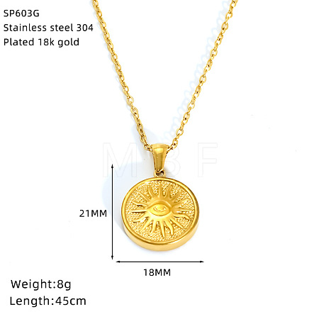 304 Stainless Steel Pendant Necklaces FS-WG91839-01-1