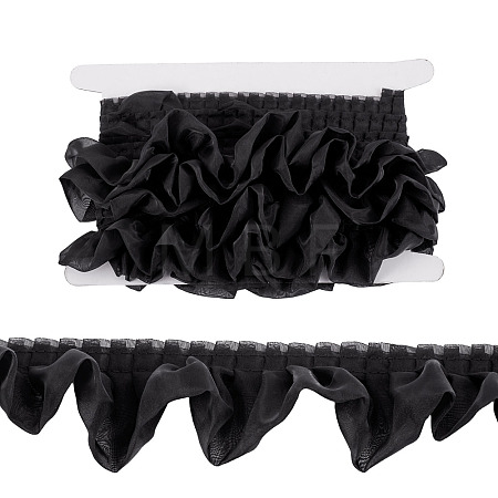 4 Yards Polyester Wrinkle Lace Ribbon OCOR-TA0004-18B-1