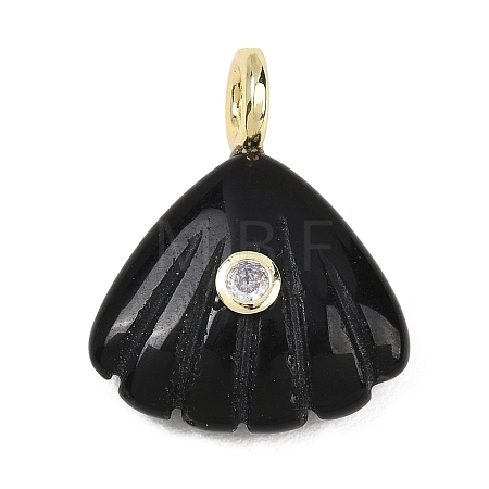Natural Obsidian Carved Pendants G-G330-02G-05-1
