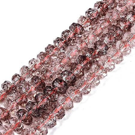 Crackle Transparent Glass Beads Strands GLAA-N068-03A-07-1