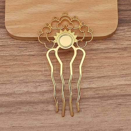 Alloy Hair Comb Findings PW-WGF914F-02-1