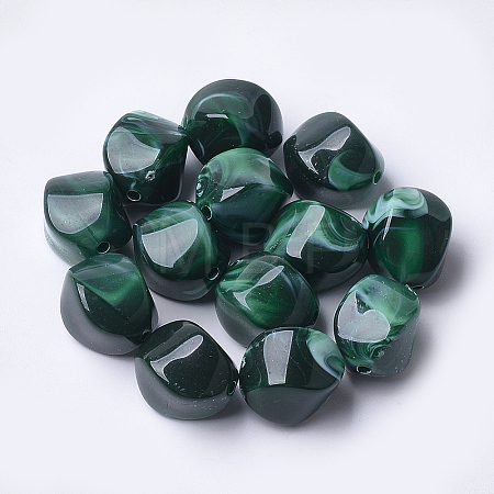 Acrylic Beads X-OACR-T007-08L-1