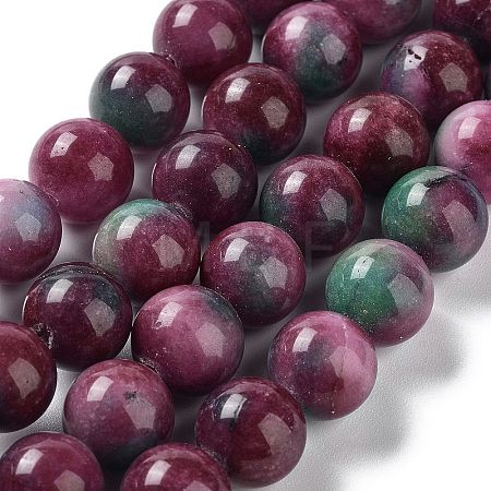 Dyed Natural Malaysia Jade Beads Strands G-G021-01D-05-1