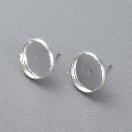 304 Stainless Steel Stud Earring Settings STAS-K131-D-01S-1