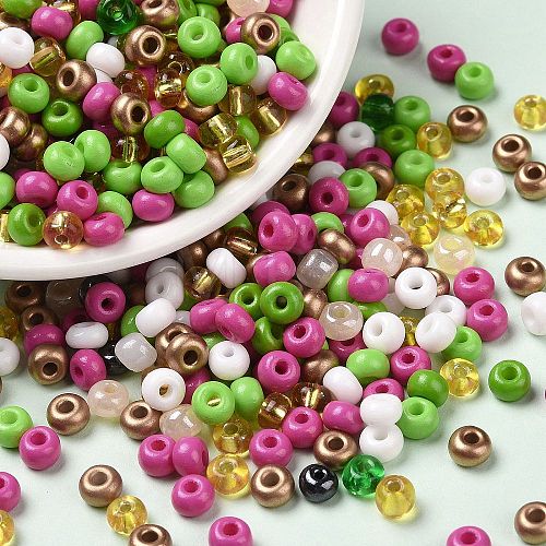 Opaque & Transparent & Metallic Colours Glass Seed Beads SEED-A030-07D-1