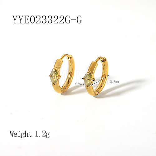 Elegant Stainless Steel Hoop Earrings QA3505-1-1