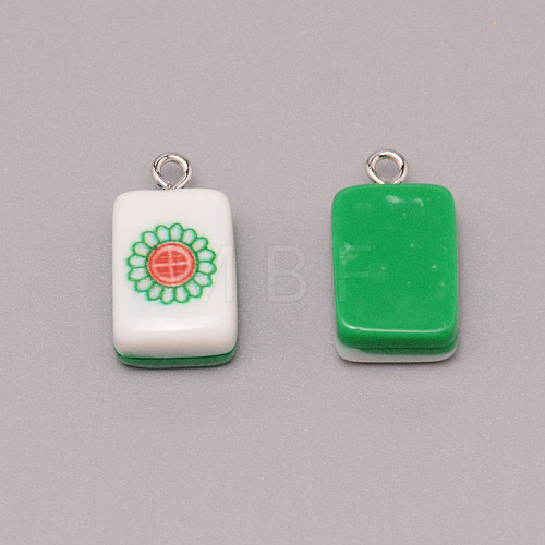 Resin Pendants RESI-WH0025-01-1