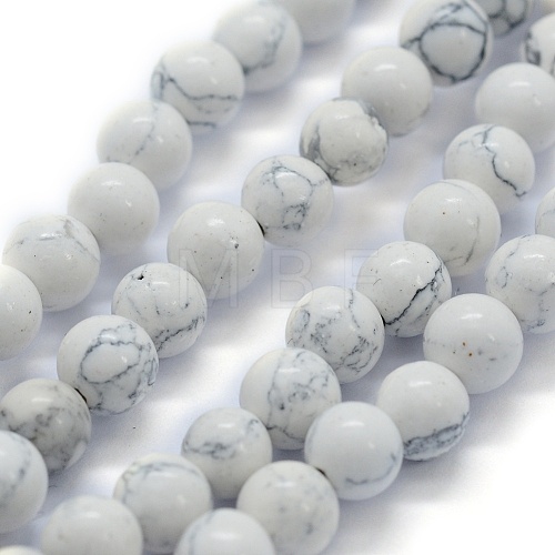 Synthetic Turquoise Beads Strands G-P386-01-6mm-1