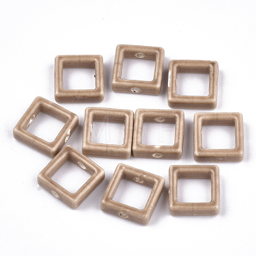 Handmade Porcelain Bead Frames X-PORC-S499-20O-1