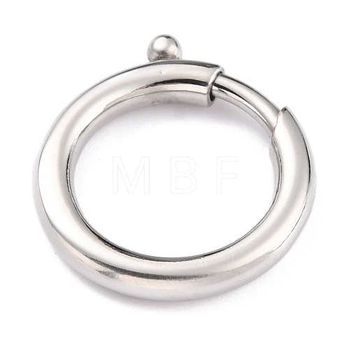304 Stainless Steel Spring Ring Clasps STAS-P273-02C-P-1