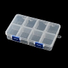 (Defective Closeout Sale: Yellowing) 8-Gird Plasitc Organizer Storage Boxes CON-XCP0002-71-2