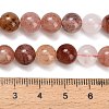 Natural Red Rutilated Quartz Beads Strands G-G300-A02-8mm-5