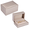 PU Leather Jewelry Couple Ring Packing Boxes CON-CL0001-27A-1