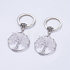 Natural Quartz Crystal Keychain KEYC-E023-03G-4