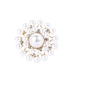 Alloy Crystal Rhinestone Flower Brooch with White Imitation Pearls PW-WG69B41-01-1