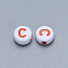 Craft Acrylic Horizontal Hole Letter Beads SACR-S201-11C-2