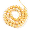 Anti-Tarnish Electroplate Glass Beads Strands X-GLAA-N010-8mm-06-2