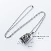 Hip Hop 304 Stainless Steel Skull Guardian Bell Pendant Necklaces for Biker NI7223-5