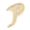 Brass Micro Pave Clear Cubic Zirconia Pendants CU-CBA8481-01G-P-1
