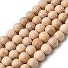 Natural Wood Beads Strands WOOD-B011-01A-4mm-2