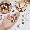  80Pcs 4 Colors Cross Wooden Pendants DIY-NB0007-52-4